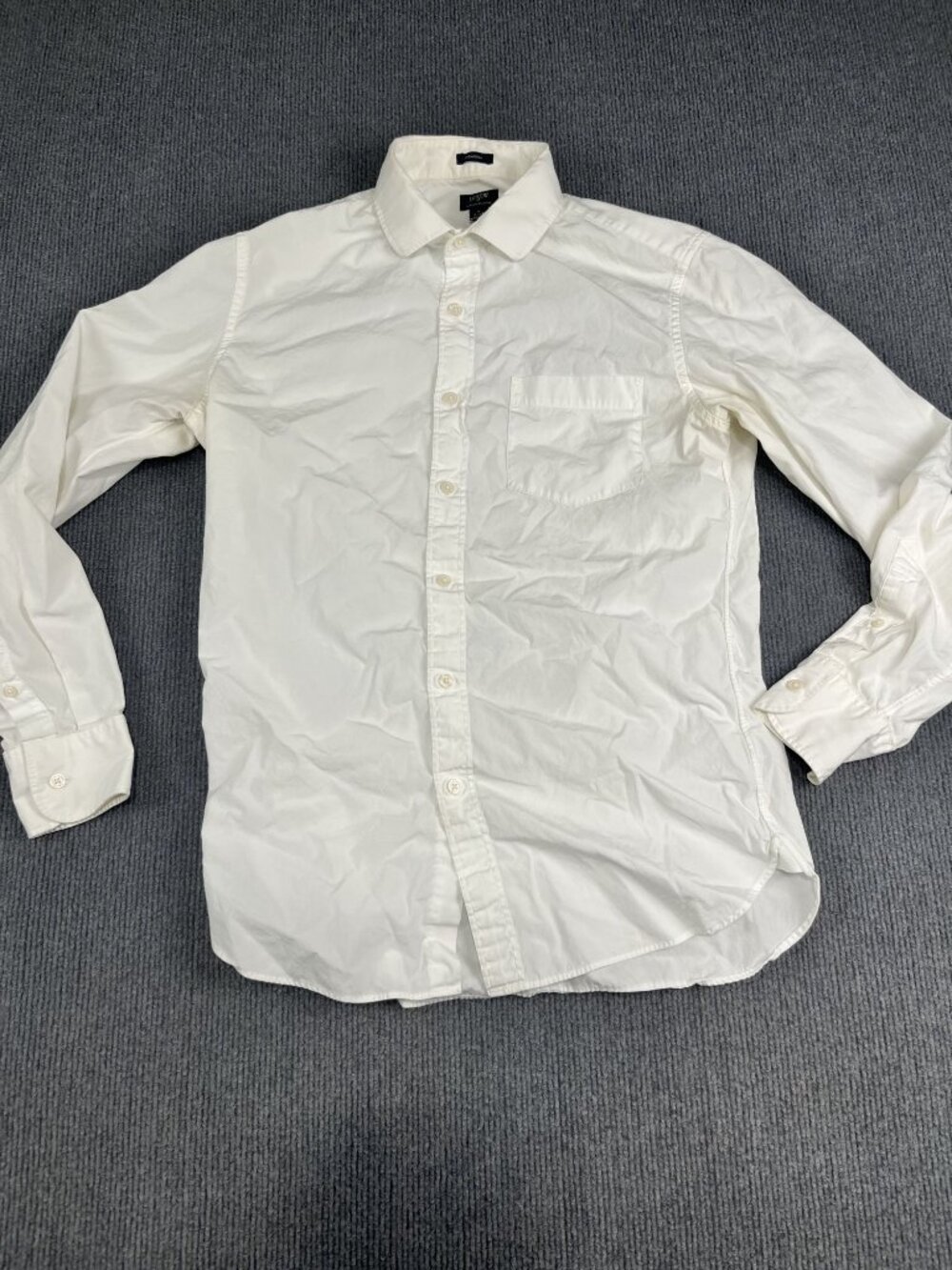 J.Crew Thompson Mens White Long Sleeve Button-Up Dress Shirt 15-15.5 M